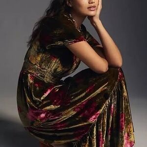 EUC Anthropologie Velvet Somerset Maxi